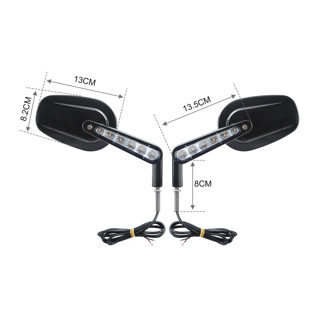 Rearview Mirrors with LED Turn Signals for Harley V-Rod VRSCF (2009–2017)