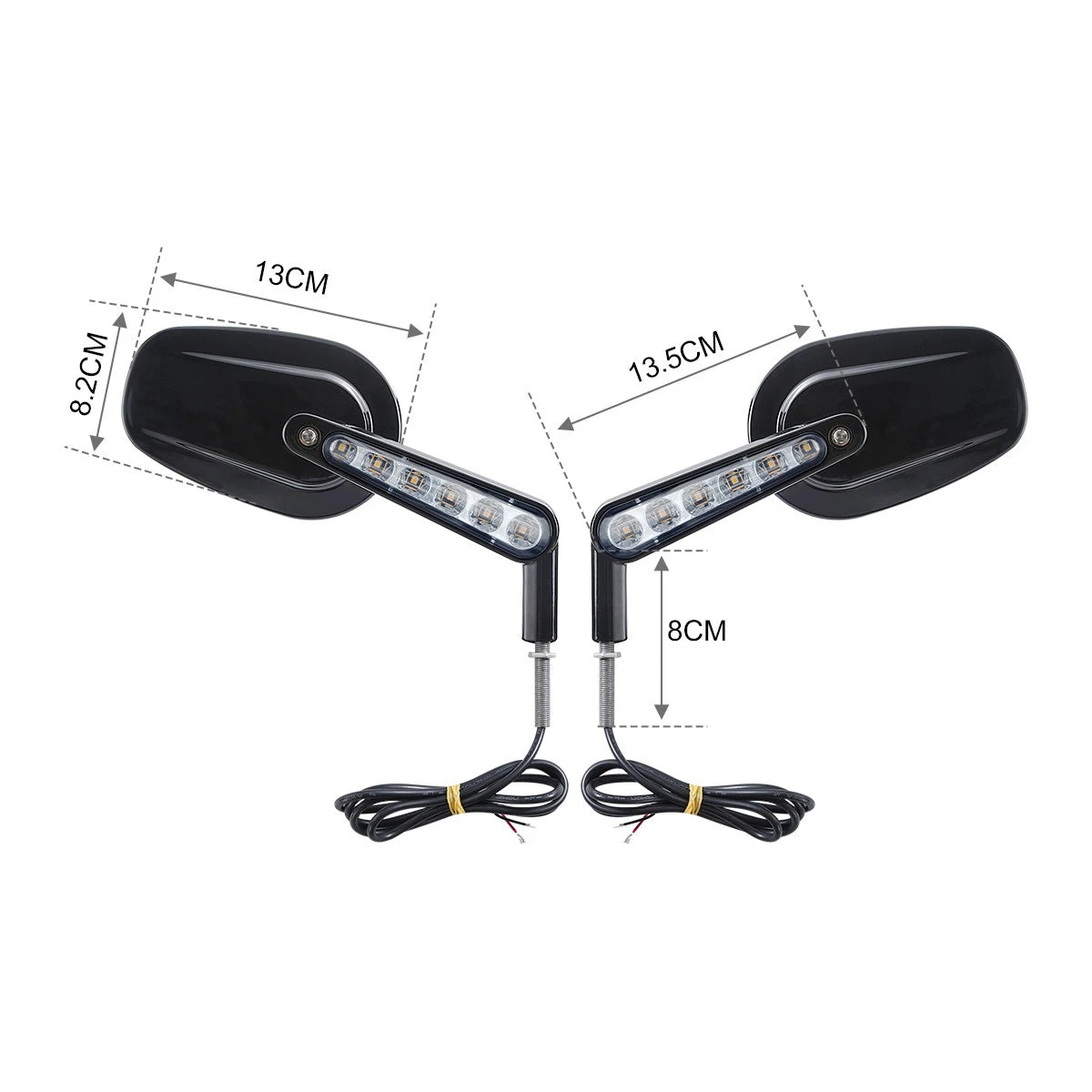 Rearview Mirrors with LED Turn Signals for Harley V-Rod VRSCF (2009–2017)