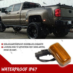 2X Amber LED Wheel Fender Side Marker Lights for Chevy GMC 2500HD 3500HD