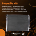 3-Row AT Radiator for Ram 2500/3500/4500/5500 6.7L (2013–2018) 52014720AA