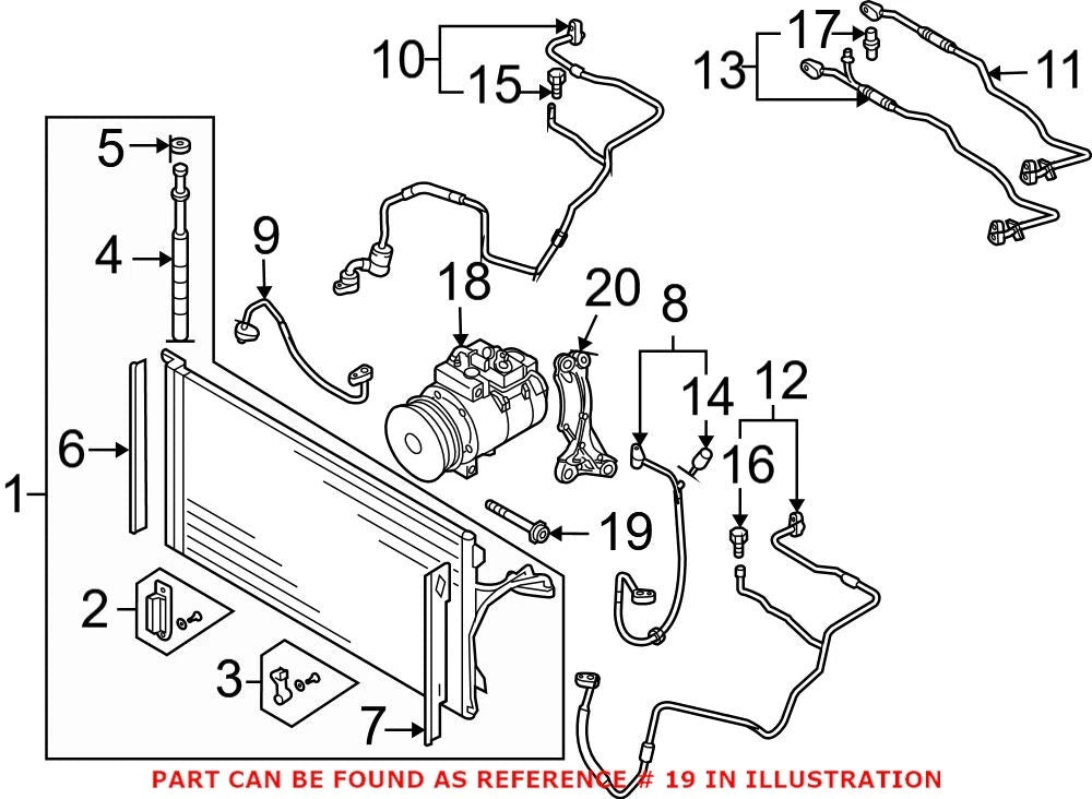 A/C Compressor Bolt N10458902 for VW Audi (OEM)