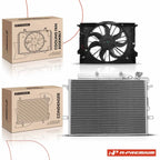 A/C Condenser & Cooling Fan Assembly Kit for Mercedes-Benz E320 (1995–2002)