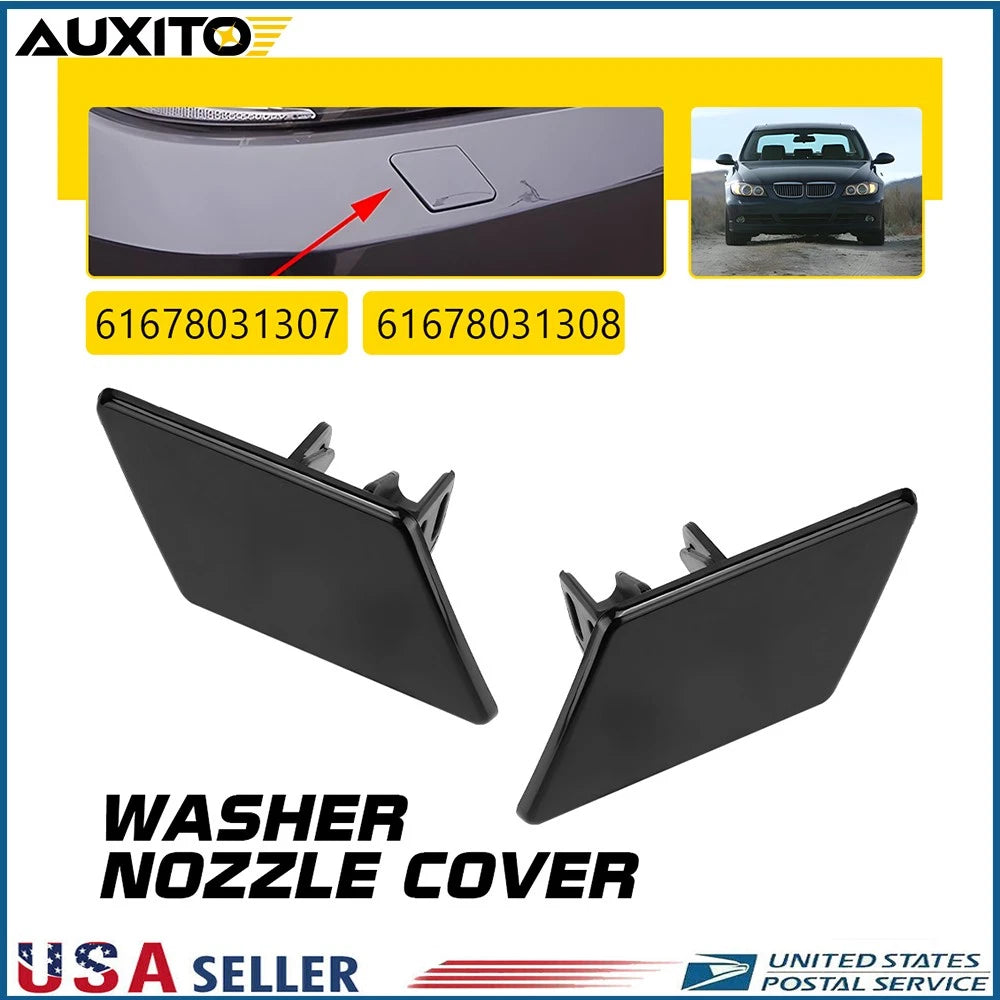Headlight Washer Nozzle Covers for BMW E90 325i 328i 330i 335i (2006–2008)