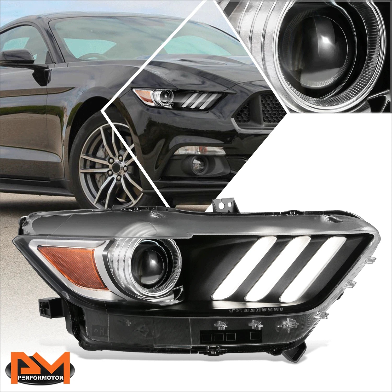 HID Projector Headlight Lamp for Ford Mustang (2015–2027)