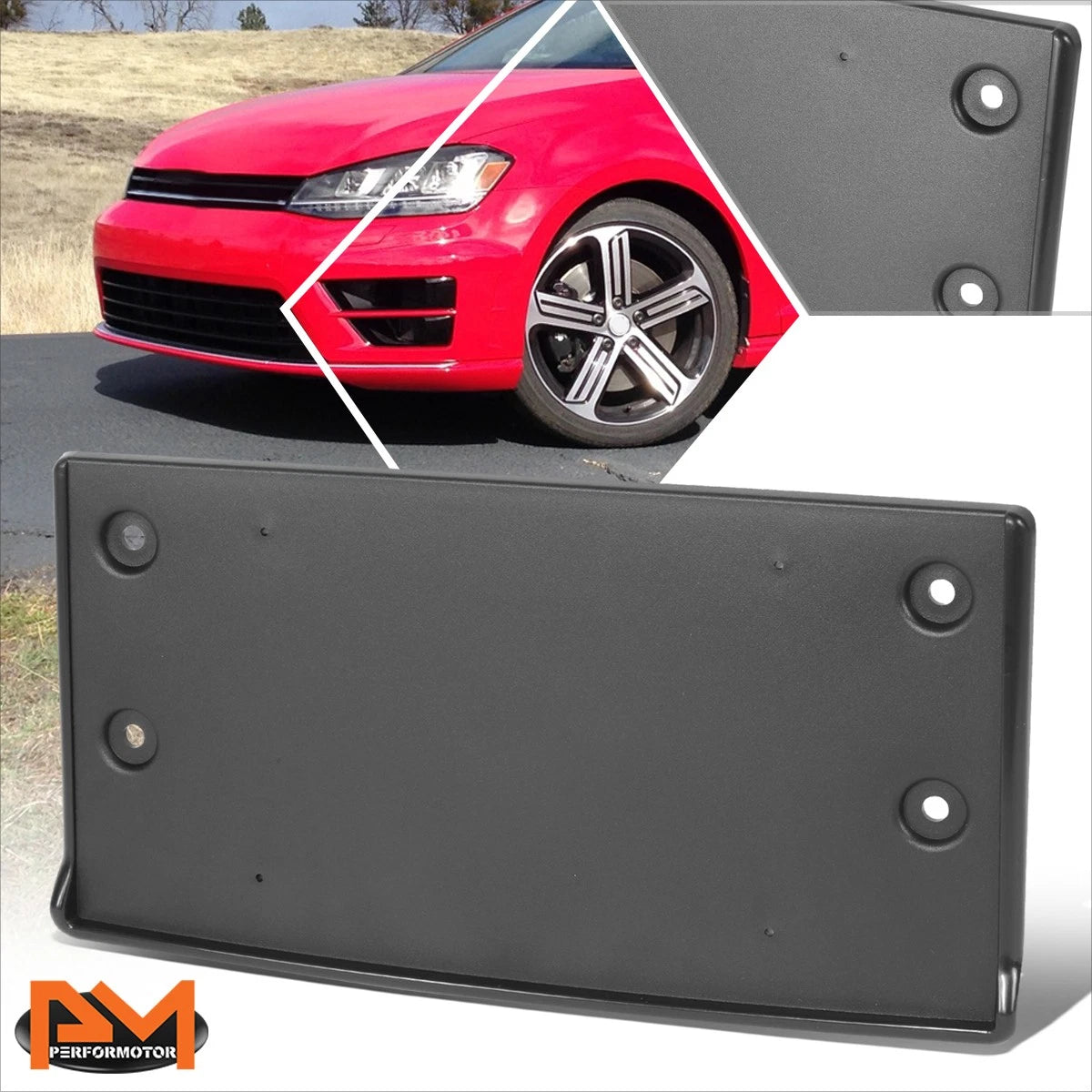 Front Bumper License Plate Mounting Bracket Holder for VW Golf (2010–2014)