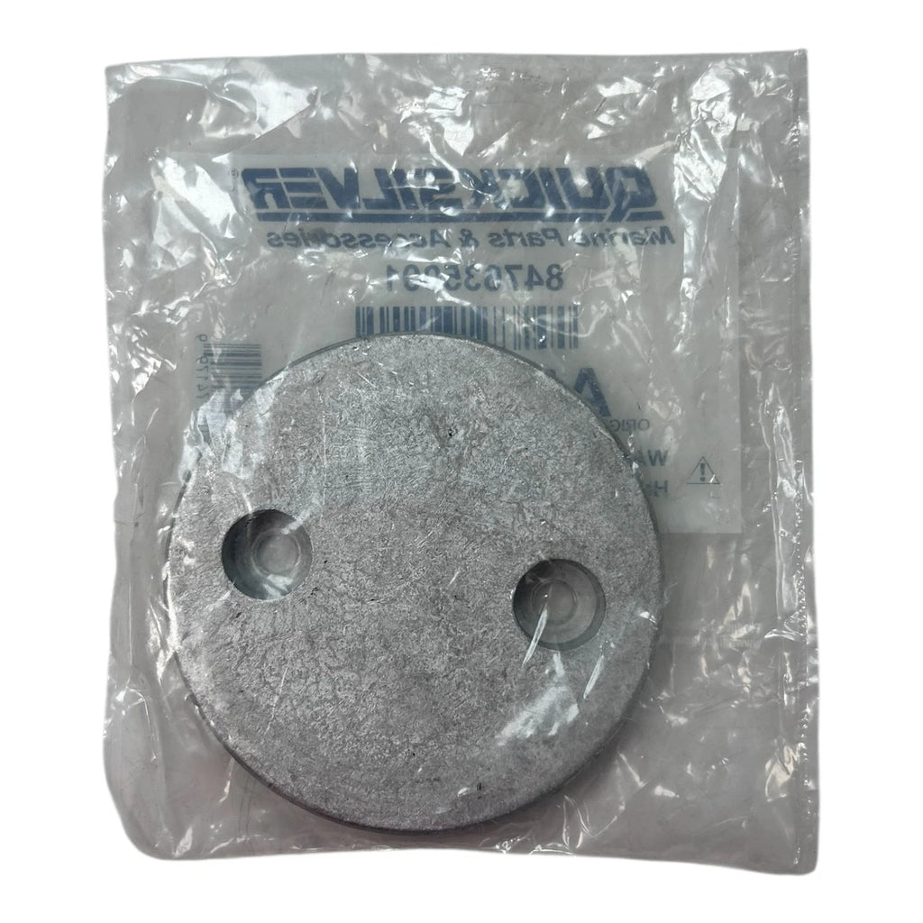 Marine Round Zinc Anode for Mercury Quicksilver (847635001)