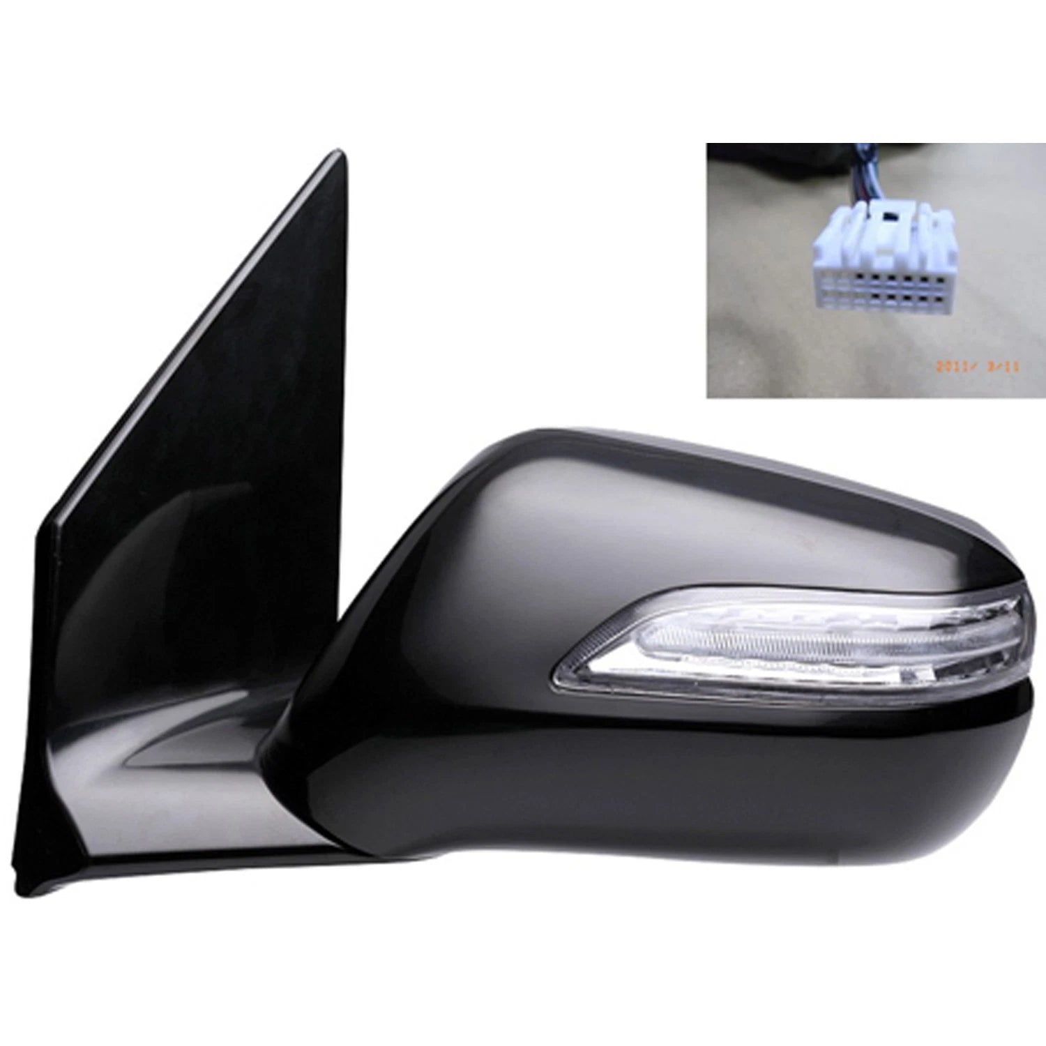 Replacement Driver Side Power Door Mirror w/Heated Glass w/Memory w/Turn Signal