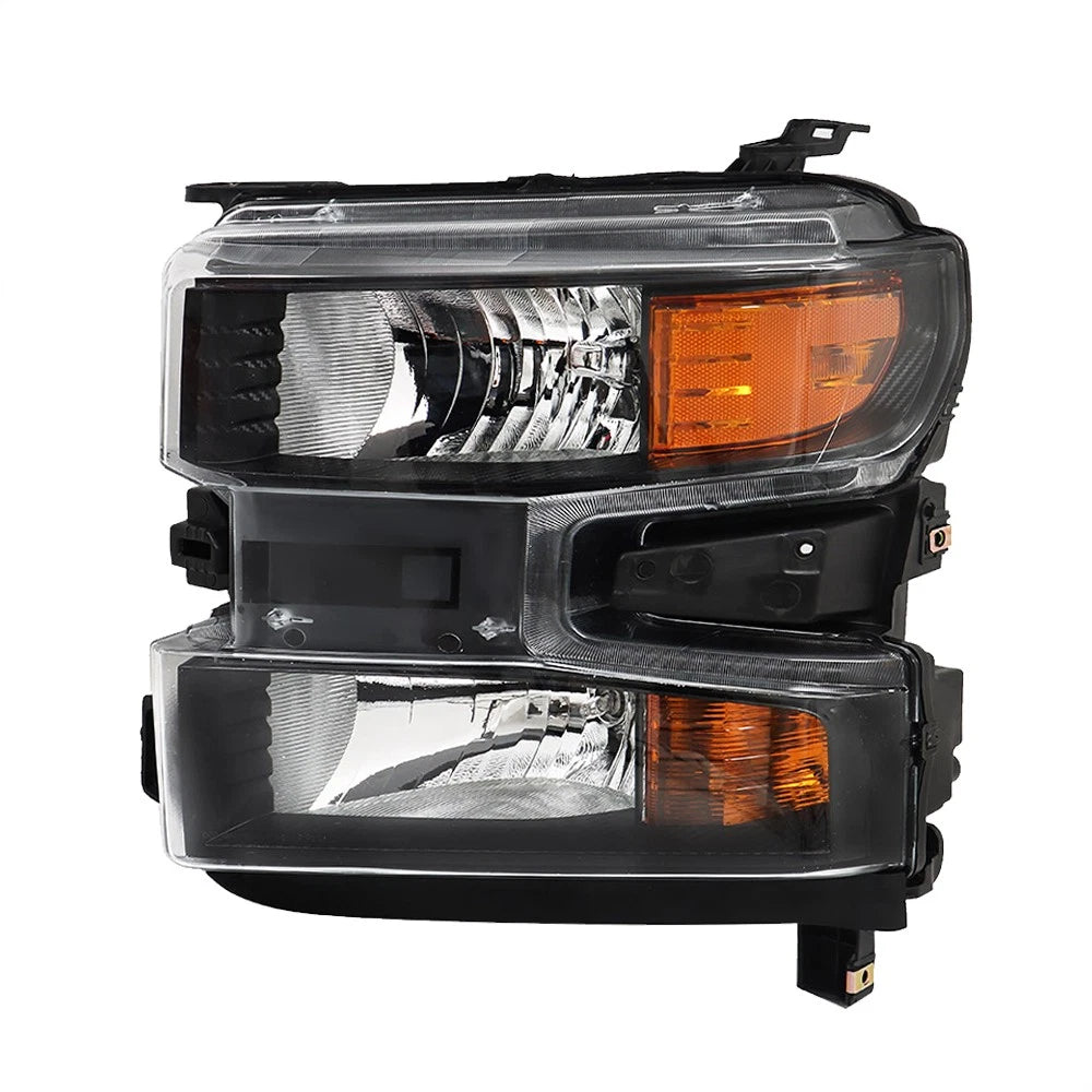 Left Headlight for Chevy Silverado 1500 (2019–2022) Halogen Black