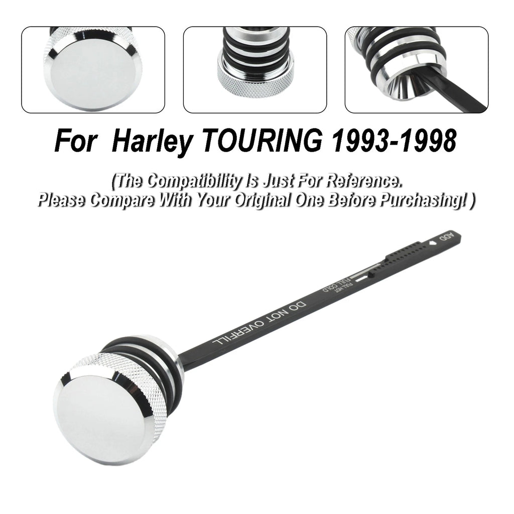 Oil Dipstick Tank Cap Plug 0710-0002 for Harley Touring FLHT FLHS FLTC (1993–1998)