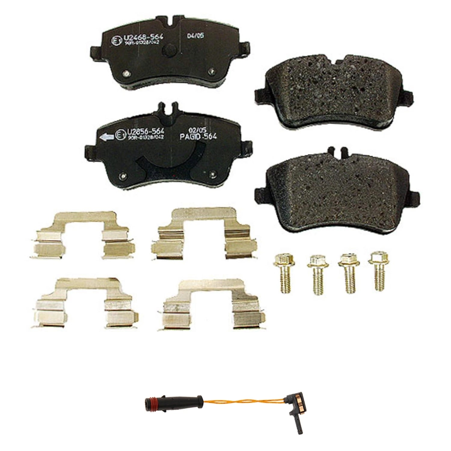 Hella Front Low-Met Disc Brake Pad w/Sensor for Mercedes C208 CLK320 W203 C240 C320