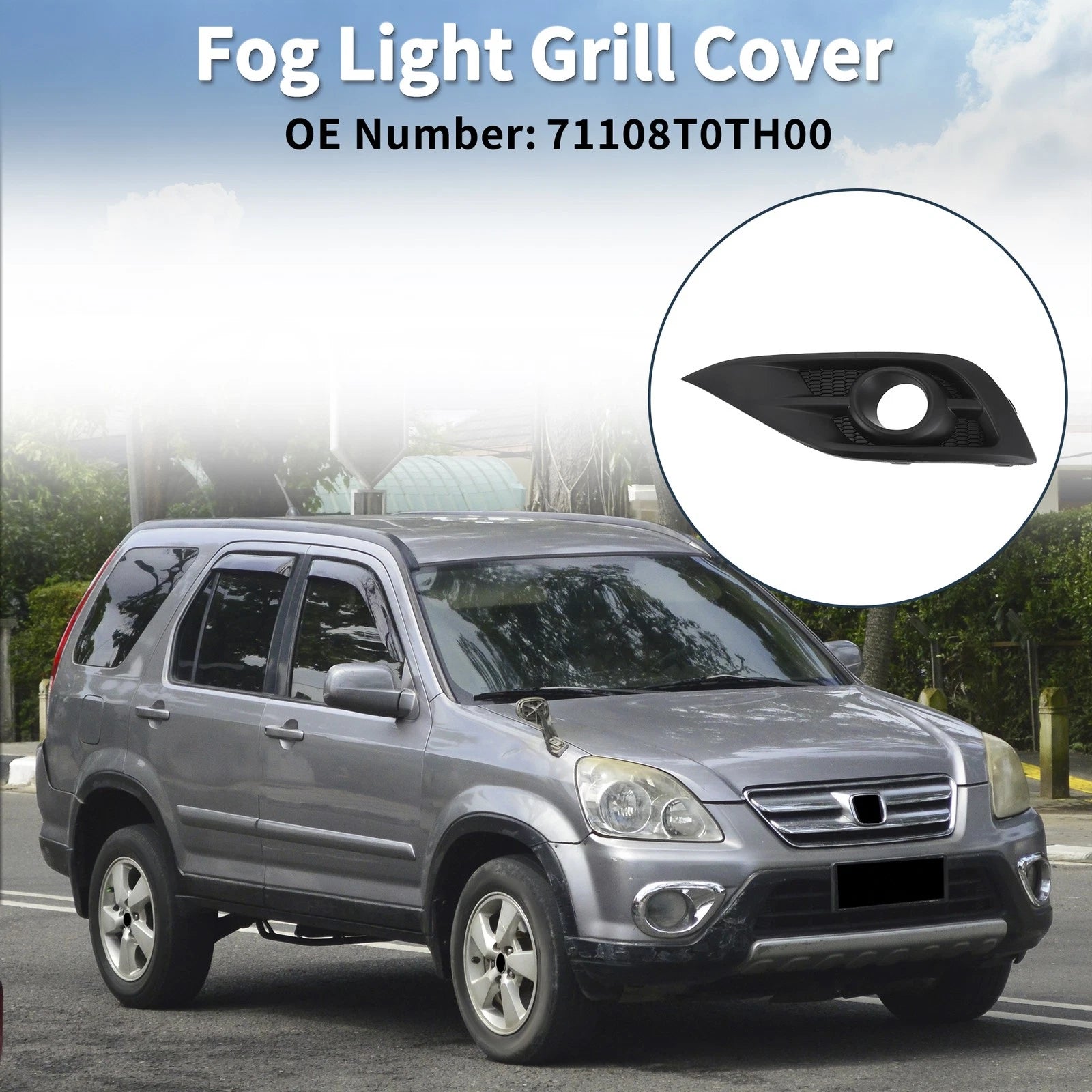 1 Pc Fog Light Grill for Honda CR-V (2012–2014) No. 71108T0TH00