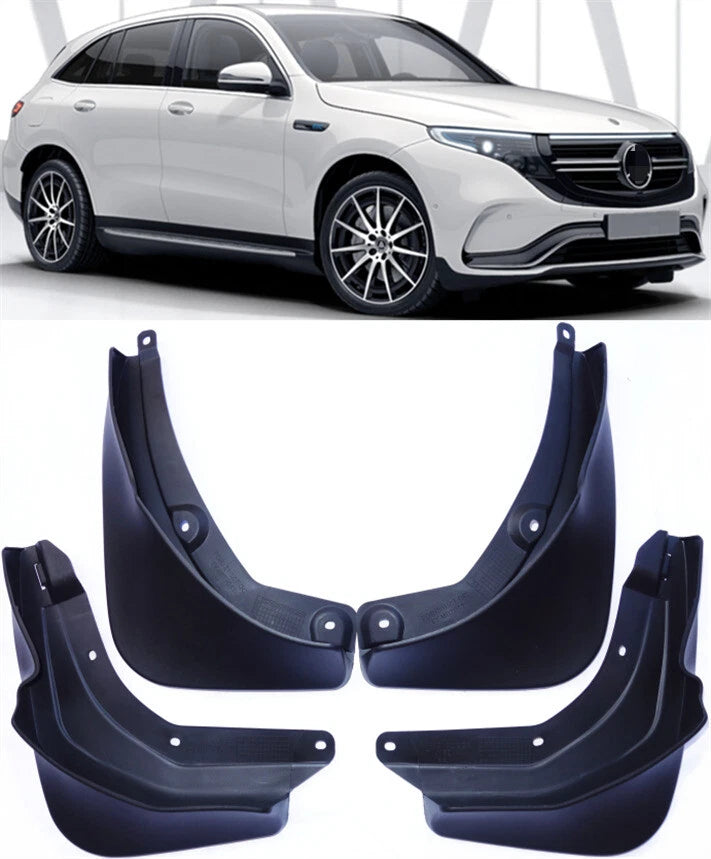 Set of 4 Splash Guards Mud Flaps for Mercedes Benz EQC (2019–2022)