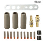 Set of 18 Welding Nozzles for 15AK (0.8mm Aperture)