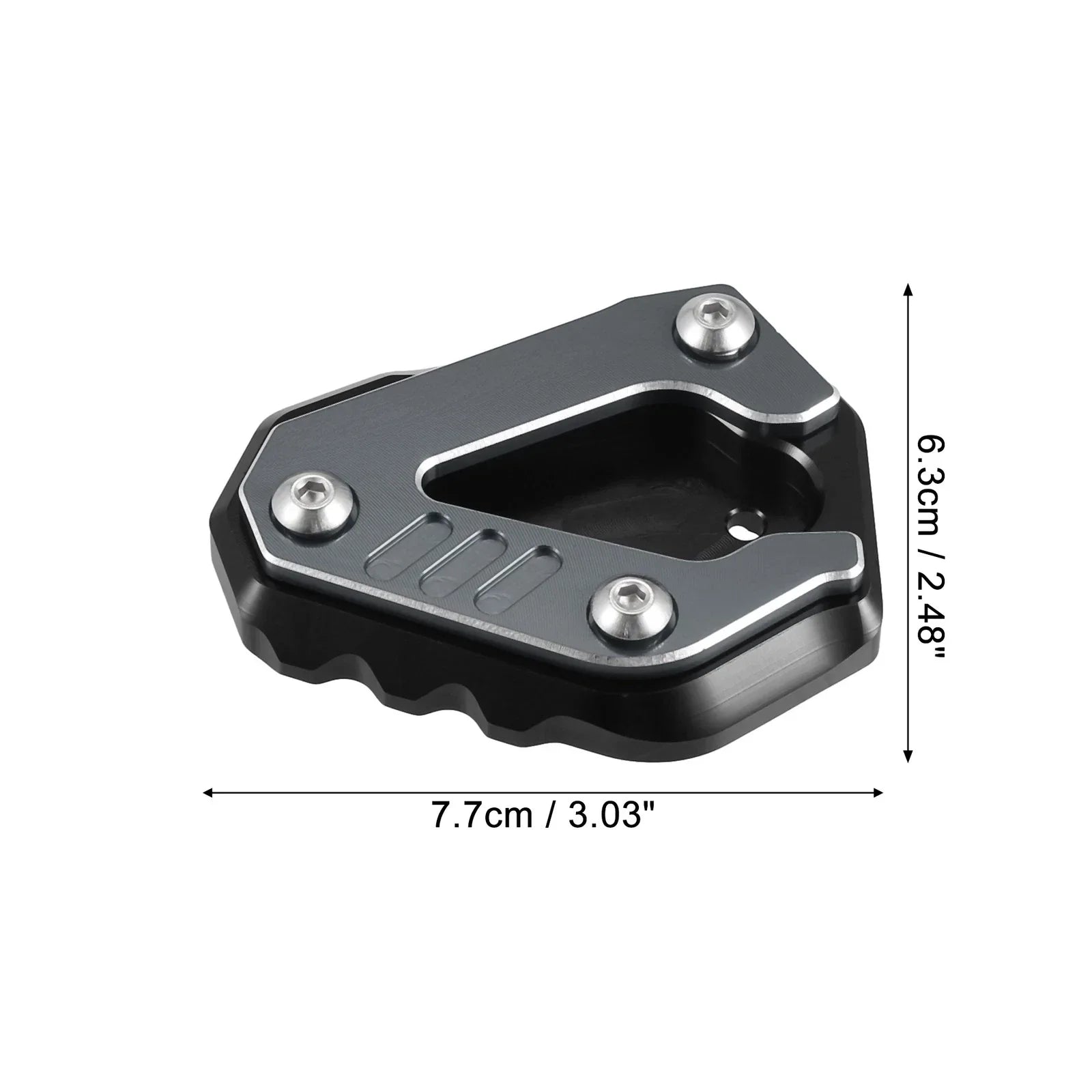 Set Aluminum Alloy Motorcycle Kickstand Pad for BMW S1000RR Titanium Tone