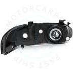 Pair Black Housing Headlights for Nissan Sentra (2000–2003)