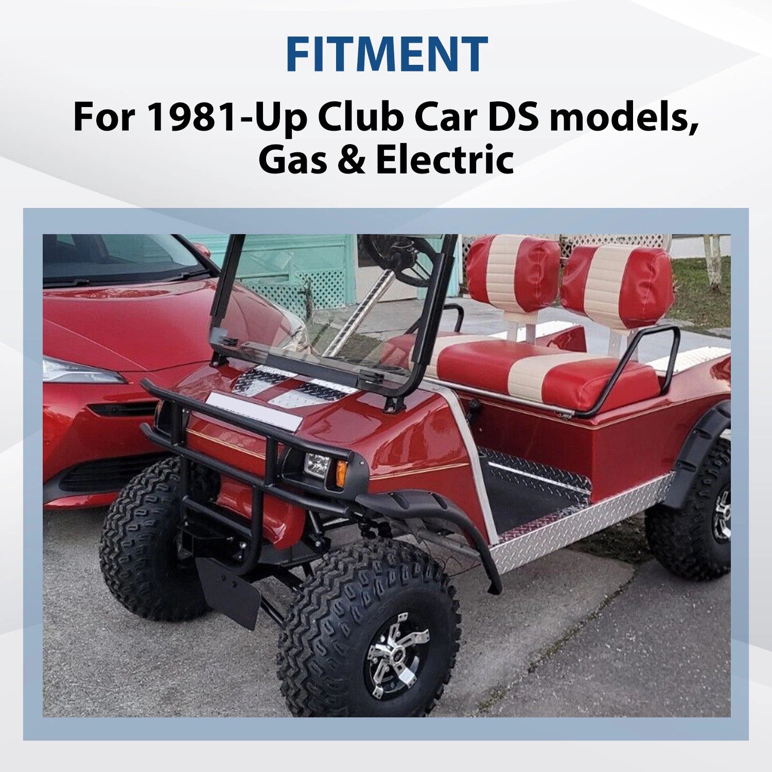 Front Bumper Brush Guard for Club Car DS Golf Cart (1981–Present)