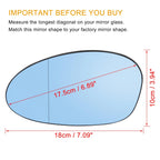 Heated Driver Mirror Glass w/ Backing Plate 51167157247 for BMW E82 E90 E91 E92