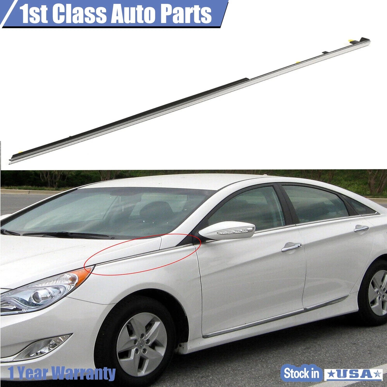 Chrome Fender Garnish Right Side for Hyundai Sonata (2011–2015)