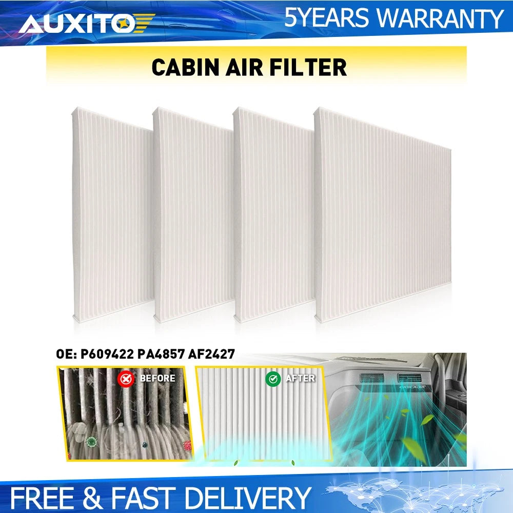 Set of 4 Cabin Air Filters for Freightliner Cascadia Columbia (2007–2023) PA4857 91559 H
