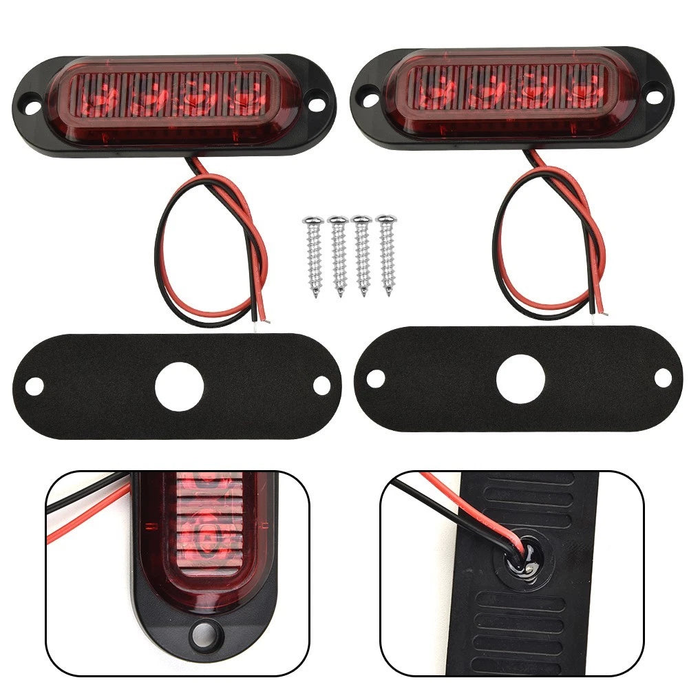 RV LED Side Marker Lights for Trailer Truck (ABS+PC)