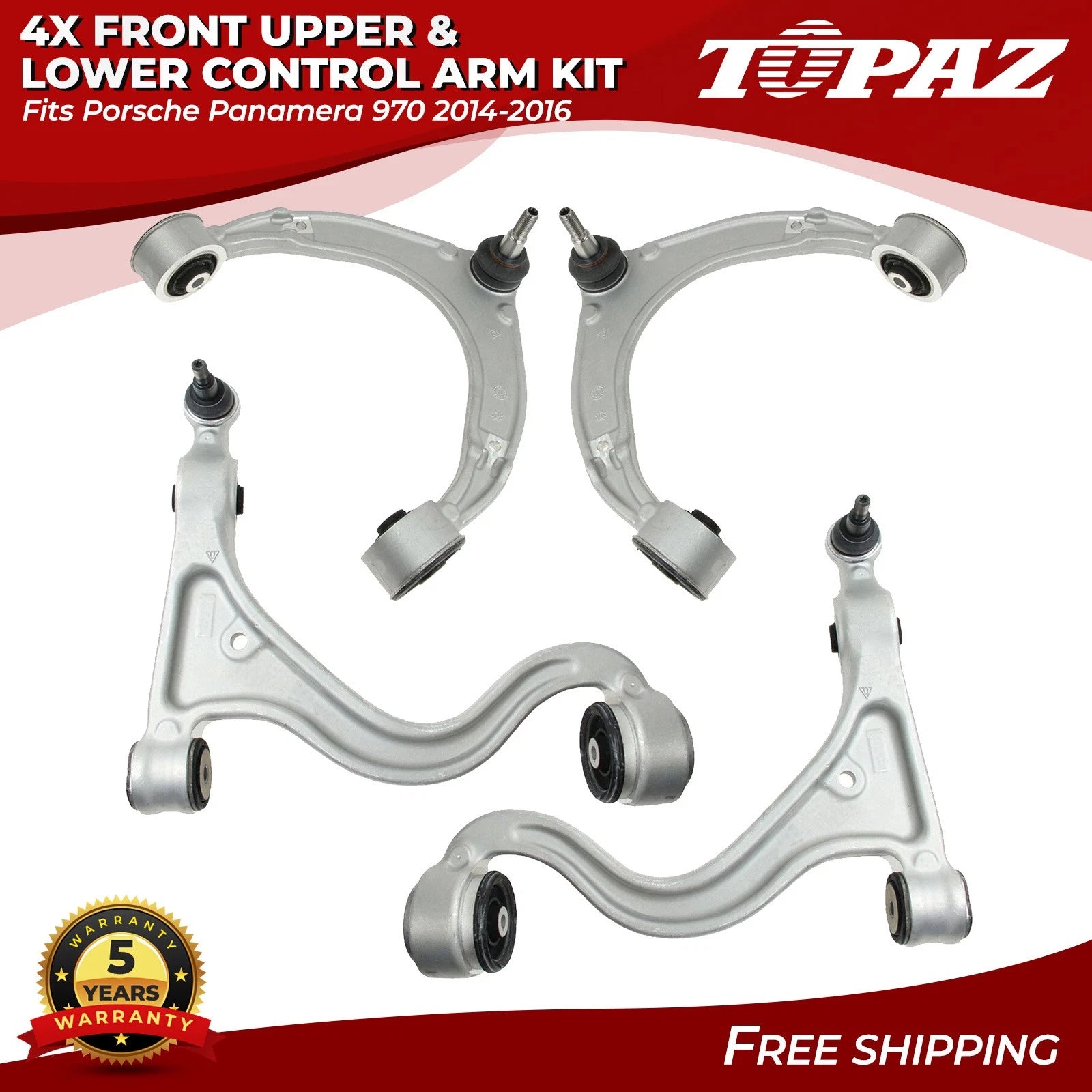 Set of 4 Control Arms for Porsche Panamera (2014–2016)