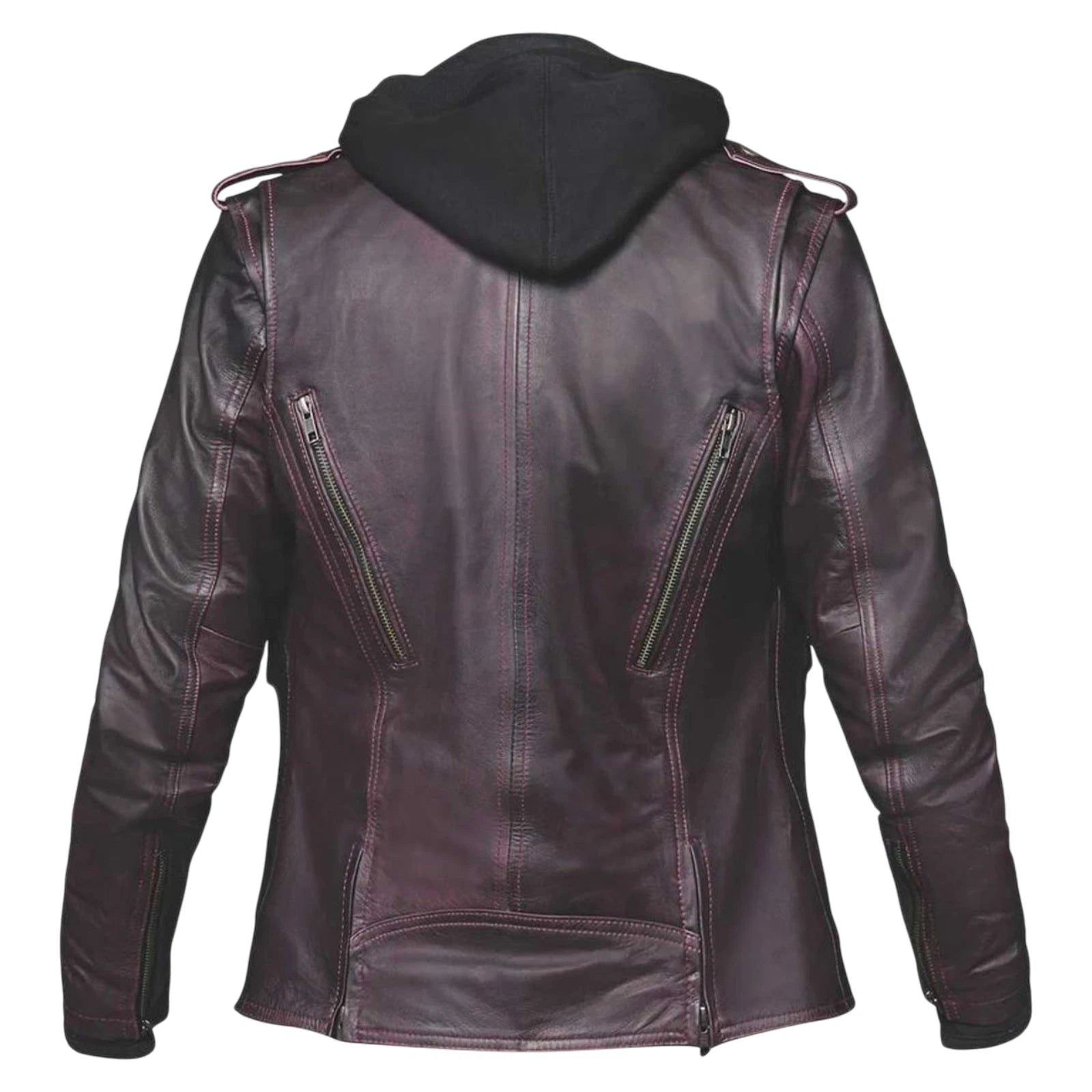 3X Purple Lambskin Leather Motorcycle Jackets for Women (Medium)