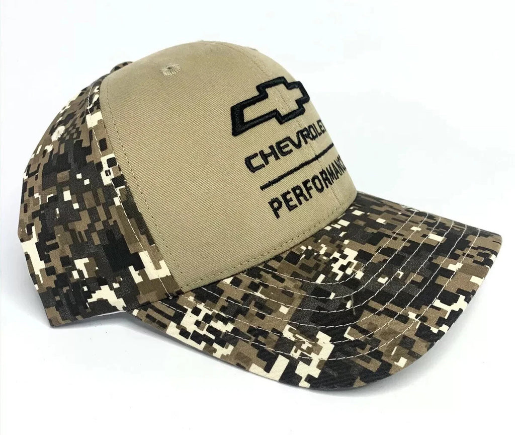 Digital Camo Hat Cap for Chevy Performance Black Bowtie Emblem Logo (One Size)