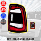 Black LED Tail Light for Ram 2500 3500 (2019–2024) Right Passenger Side