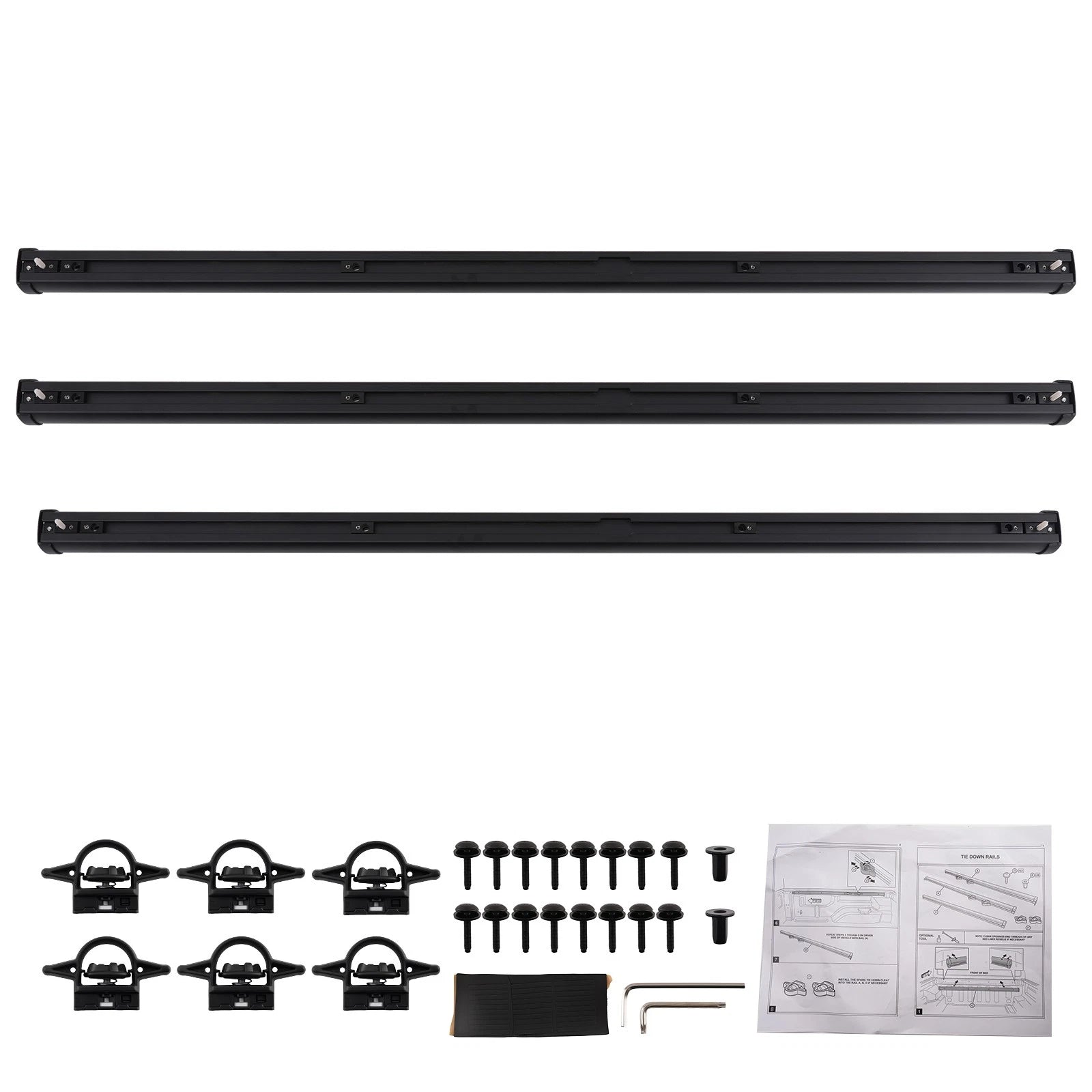 Bed Rail System Kit for Jeep Gladiator (2020–2023) 82215956, 110kg Load, Black