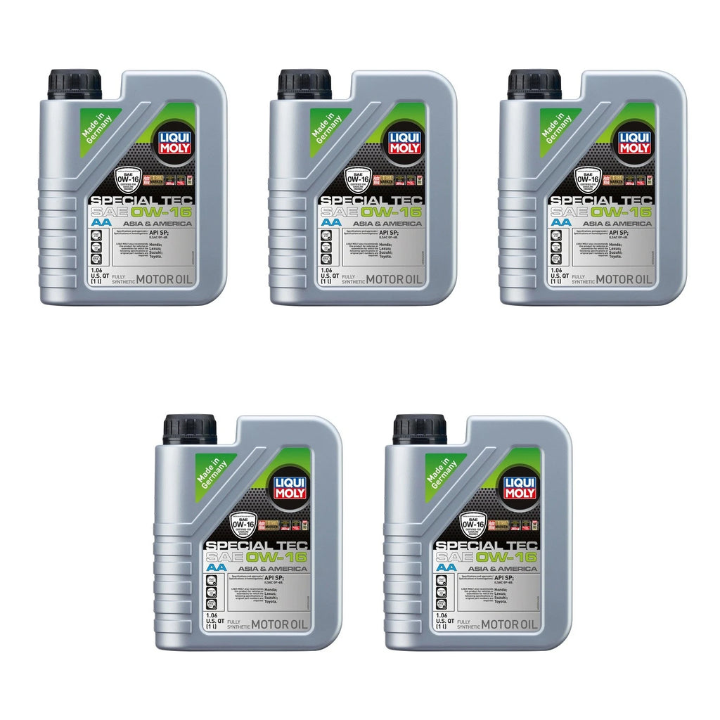 Set of 5 Liqui Moly Special Tec AA 0W-16 Engine Motor Oil for