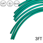 Heat Shrink Tubing 1/4" 3FT Green Dual Wall Waterproof for Wires