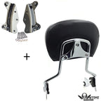 Chrome Gear Skull Backrest Sissy Bar Docking for Harley Touring FLHR (2014–2019)