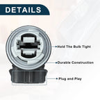 2Pcs 3157 Front Parking Turn Signal Light Socket for Ford (No.F17B13411AB)