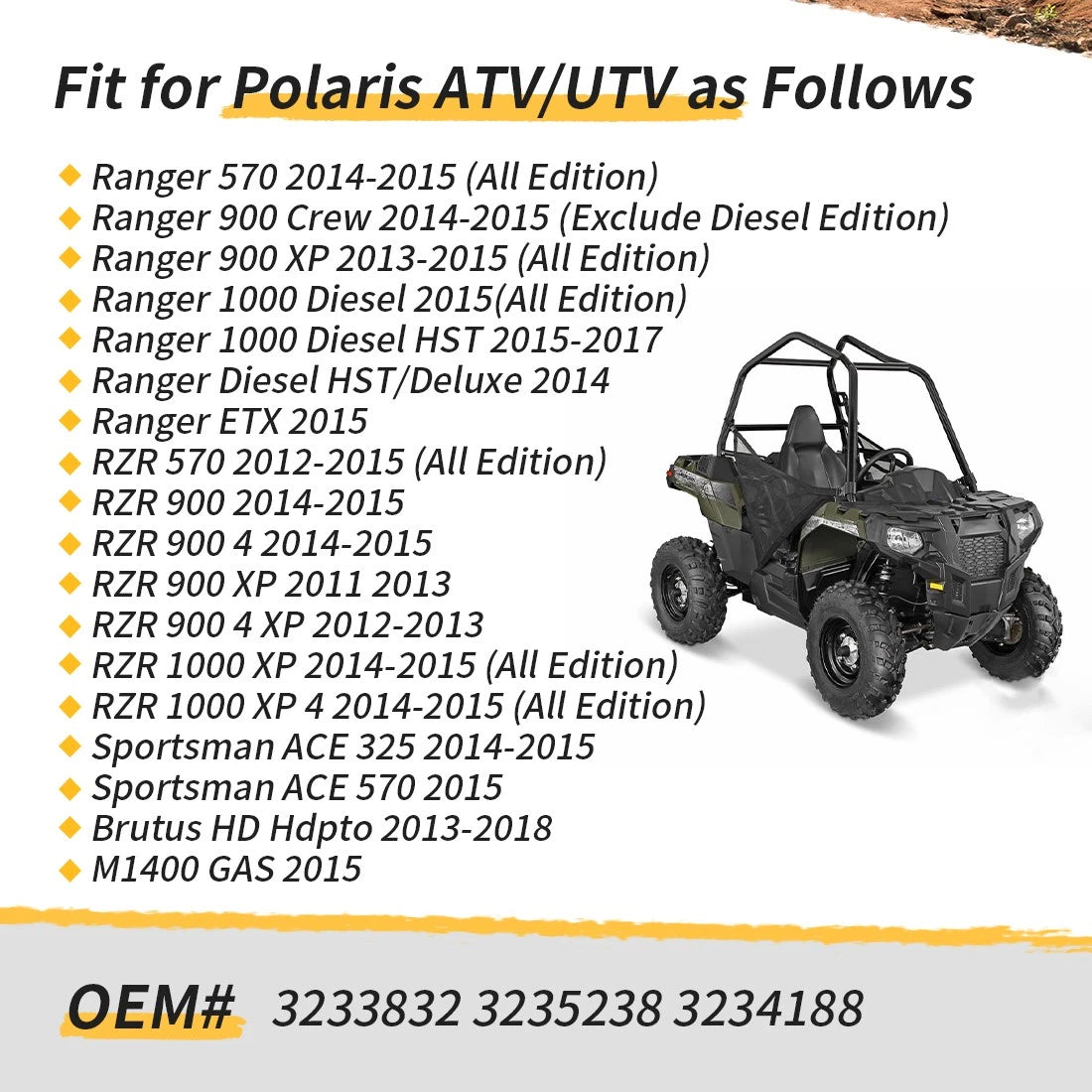 Gearcase Cover & Gear Selector w/ Shift Shaft for Polaris Sportsman (2014–2020)