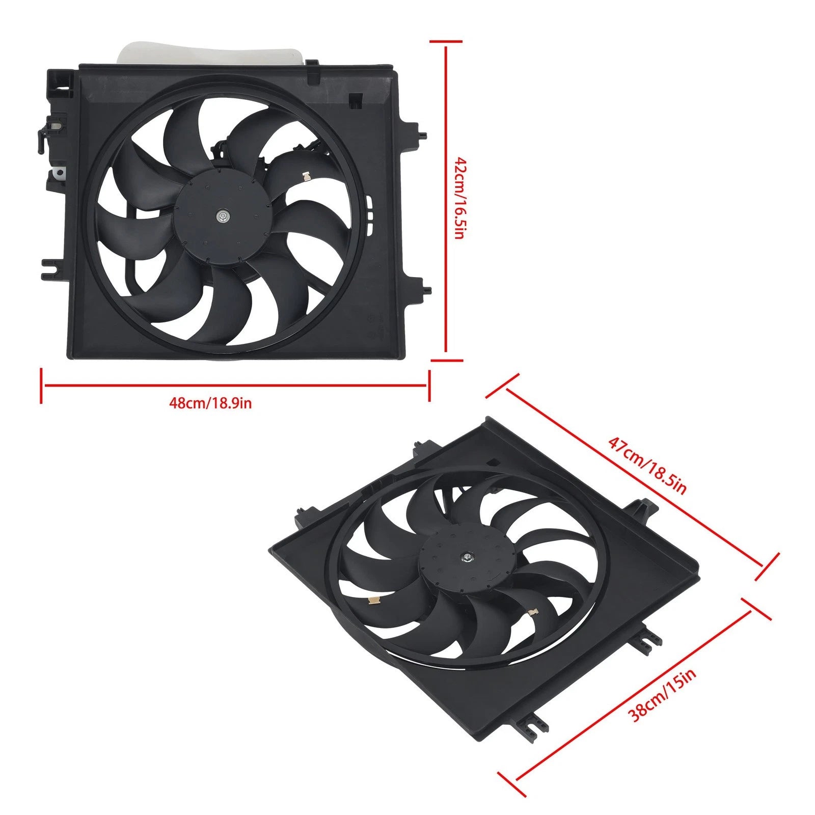 Set of 2 Radiator Fan & Condenser Fan for Subaru Forester (2019–2021) 73310SJ000