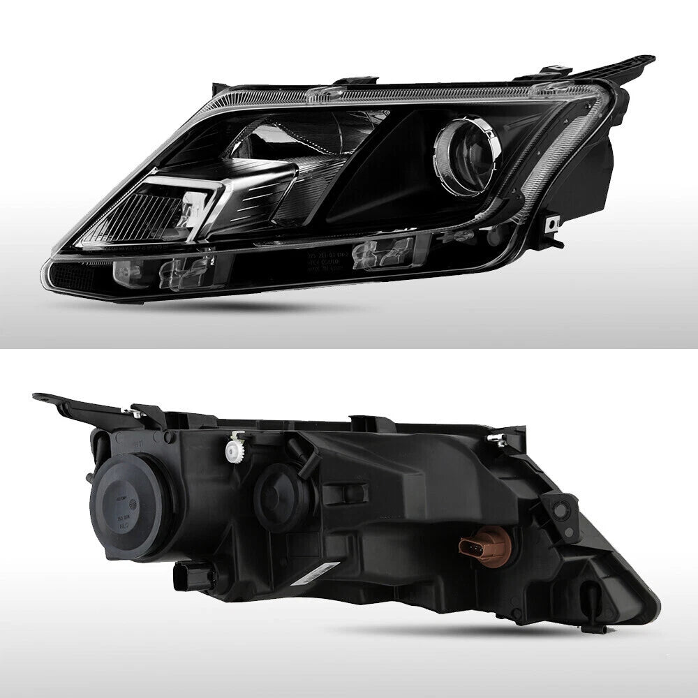 Halogen Headlight for Ford Fusion (2010–2012) Left Side Black Projector with Bulb