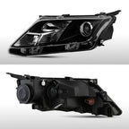 Halogen Headlight for Ford Fusion (2010–2012) Left Side Black Projector with Bulb