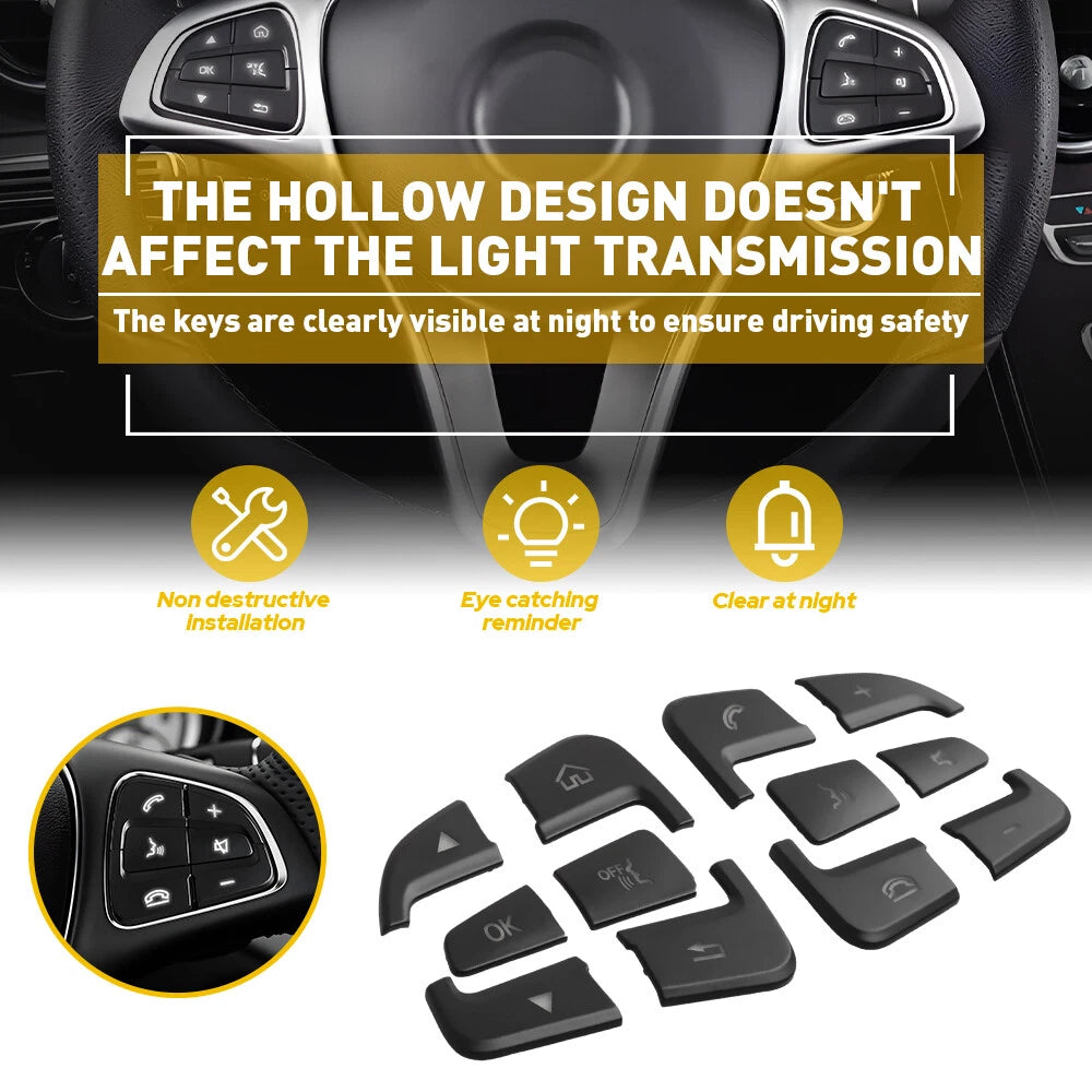Steering Wheel Multi-Function Button Cover for Mercedes-Benz C300 (2015-2017)