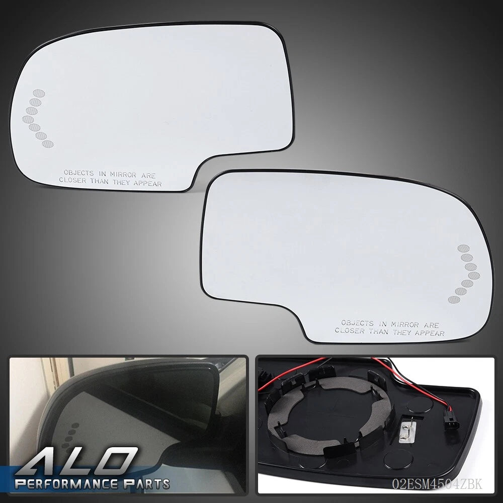 Power Mirror Glass Set for Chevy GMC Cadillac (2003–2007) Heated