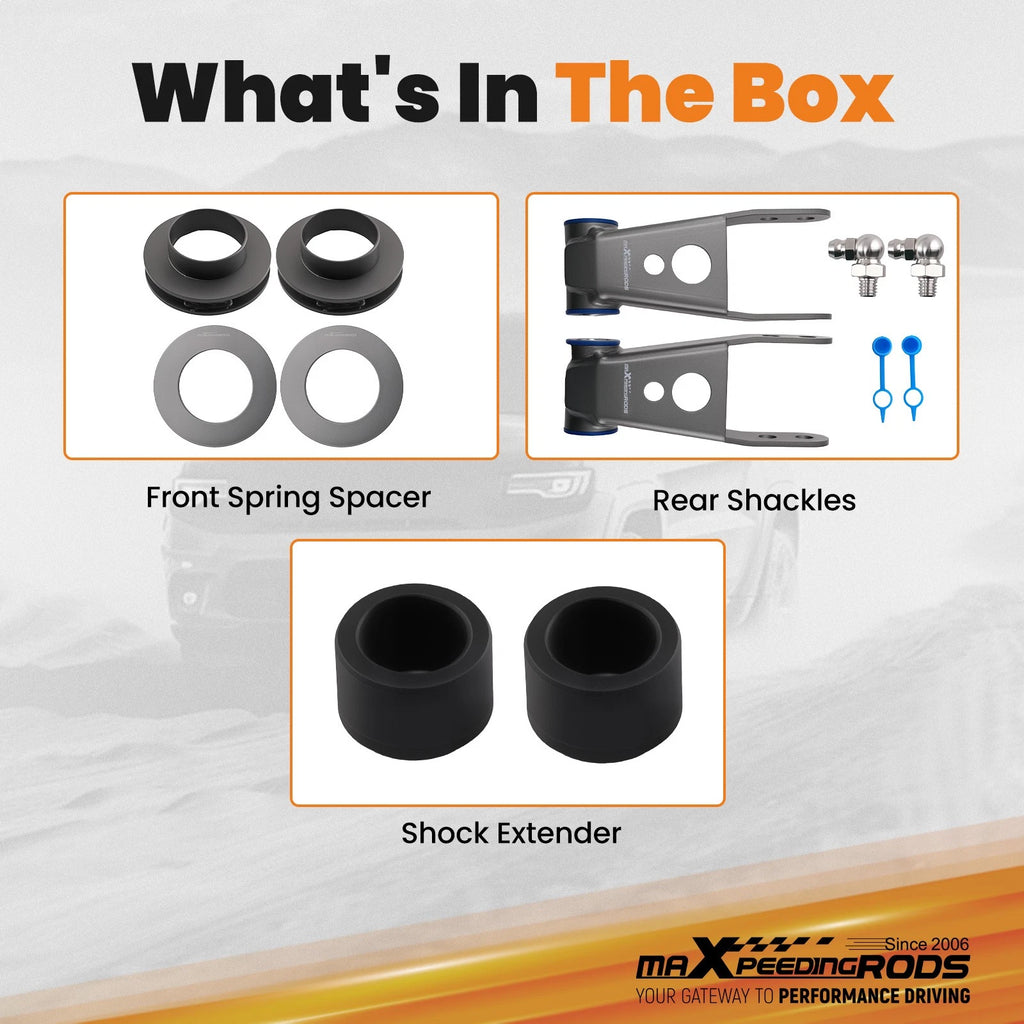 2.5" Front & 1-2" Rear Leveling Spacer Lift Kit for Durango/Dakota (2000–2023)