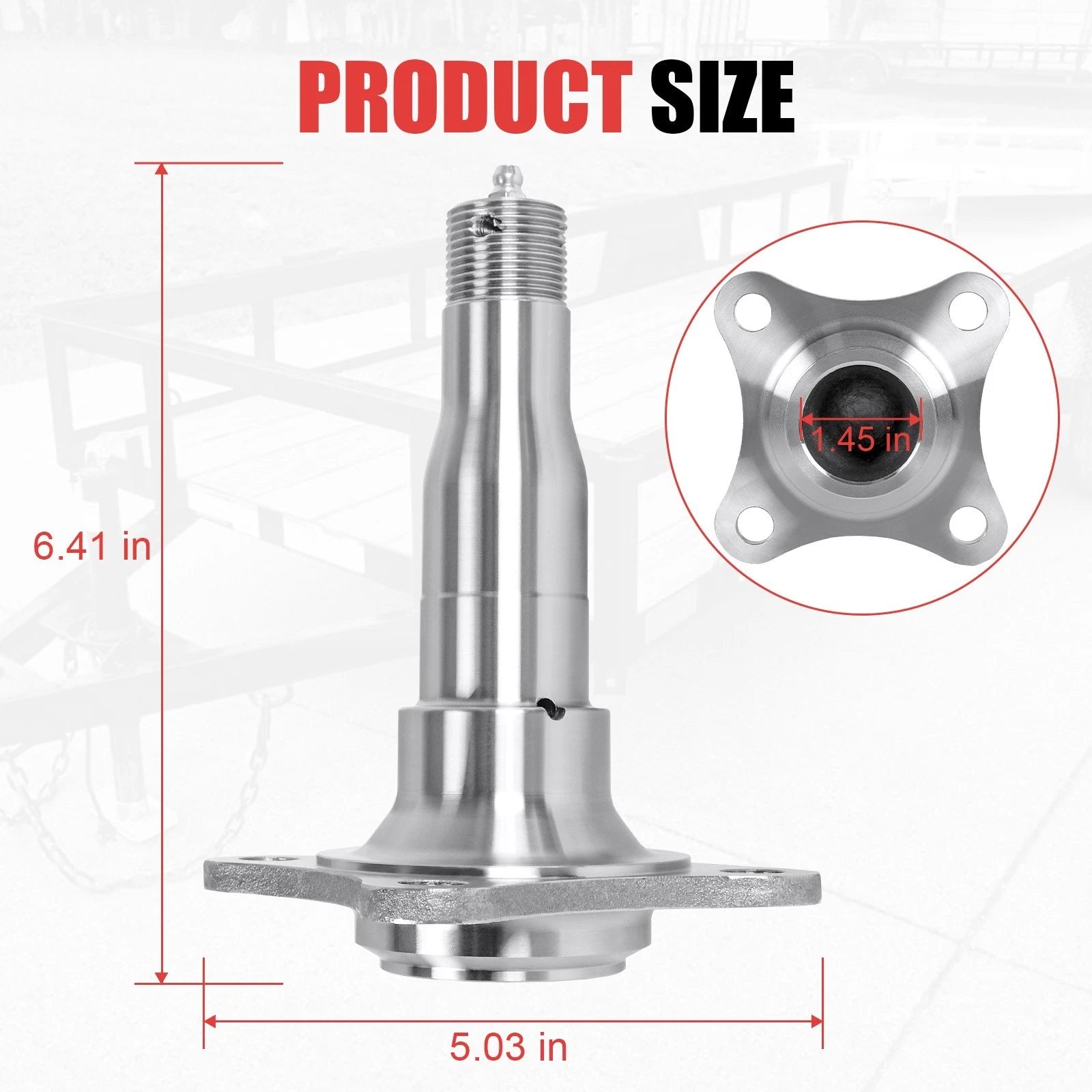 2 Pack E-Z Lube Spindles with Brake Flange for 3500 lb Axle