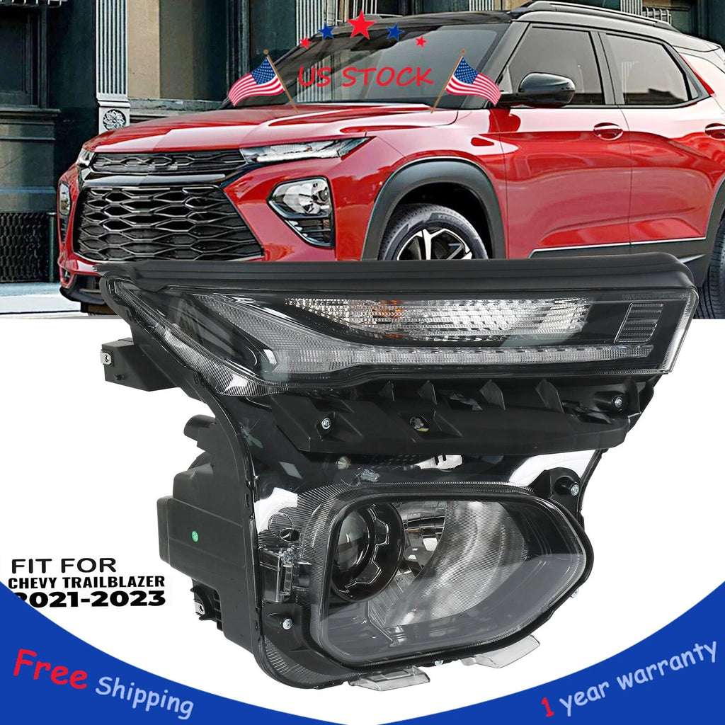 Passenger Right Side Headlight Assembly with LED DRL for Chevy Trailblazer (2021–2023)