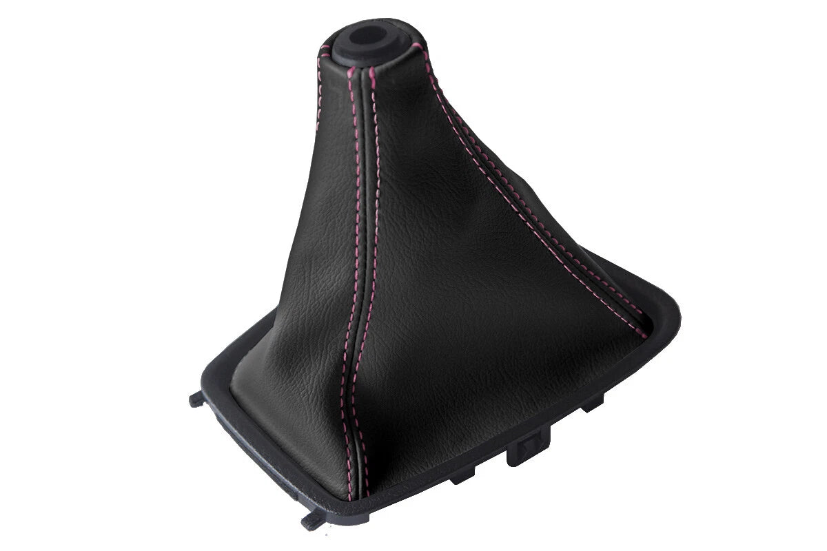 Leather Manual Shift Boot Cover for Nissan Skyline R32 (1989–1993) Pink Stitch