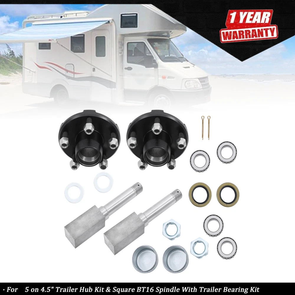 2X Trailer Hub Kit for BT16 Spindle (4.5")