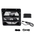 High-Speed 12'' Shutter Wall-Mount Attic Exhaust Fan 1600RPM 900CFM