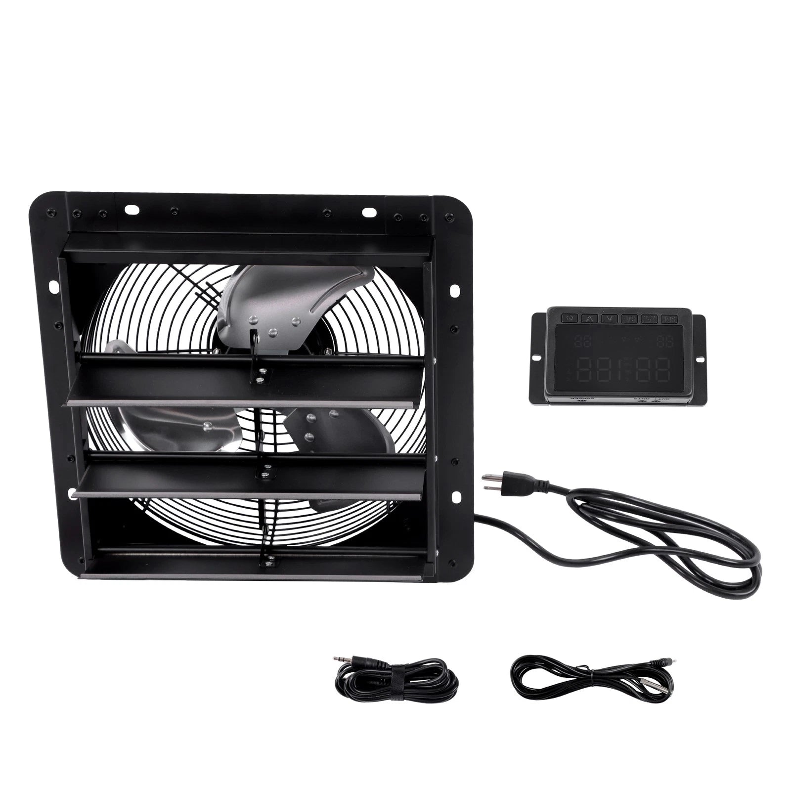 High-Speed 12'' Shutter Wall-Mount Attic Exhaust Fan 1600RPM 900CFM