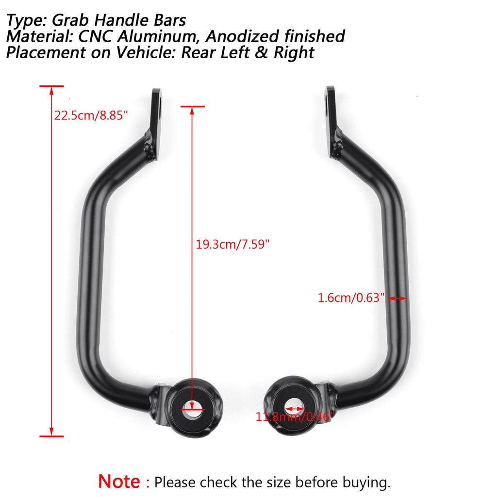 Passenger Rear Seat Handle Grab Bar for Kawasaki Z900RS (2017–2018) Black