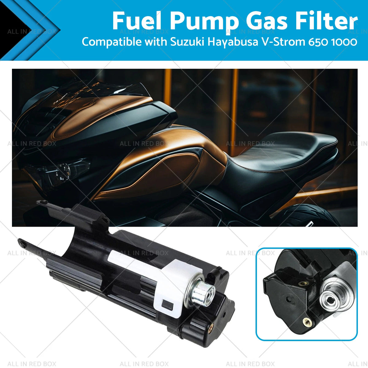 Fuel Pump Gas Filter for Suzuki Hayabusa V-Strom 650 1000 (2002–2012)