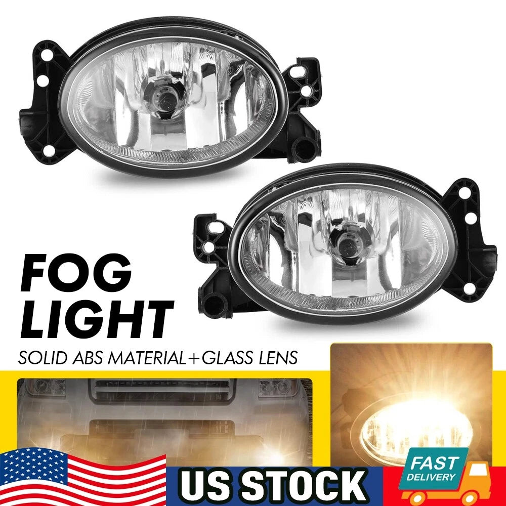 Front Fog Light Set for Mercedes Benz ML350 (2006–2011) C300 (2008–2011) with Bulb