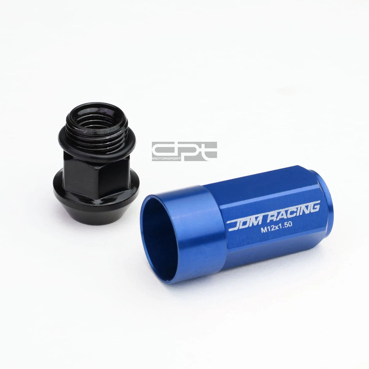 20 PCS M12X1.5 53MM Tall Blue Aluminum Lug Nuts with Caps + Adapter